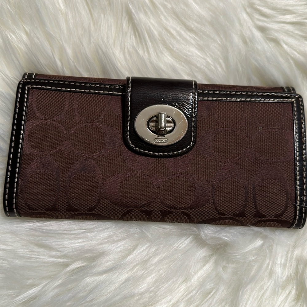 Coach Canvas and Leather Wallet